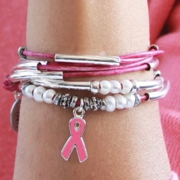 Freshwater Pearl Amelia Breast Cancer Awareness Wrap - Picture 2 of 6